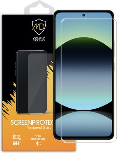 MobyDefend Screenprotector - Geschikt voor Xiaomi Redmi Note 14 4G - Case-Friendly Screensaver - Gehard Glas