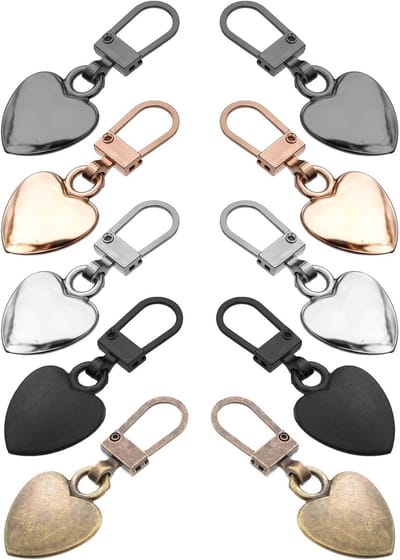10 stuks ritssluiting ritssluiting hartvormige ritssluiting metalen rits voor ritssluitingen ritssluiting vervanging ritssluiting reparatieset voor jassen, laarzen, rugzakken