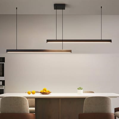 200 cm lange hanglamp, keukeneilandverlichting, hanglamp, 10%-100% variabele biljarttafelverlichting met geheugenfunctie voor woonkamer
