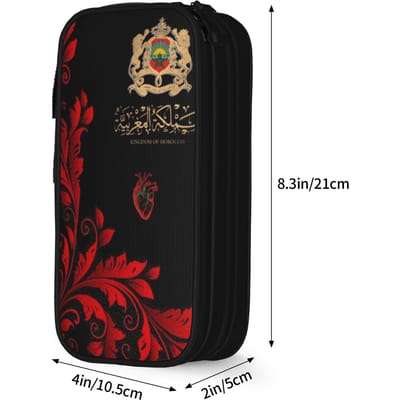 Spaanse vlag Accessoires Etui Grote Capaciteit Schoolbenodigdheden Pennenbakje Geweldig Cadeau (as the picture,M)
