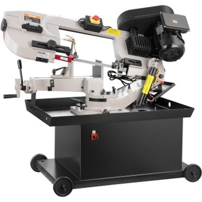VEVOR Metaallintzaag 1,1 Kw 7 X 8,25 Inch Zaagcapaciteit Horizontaal En Verticaal Zagen 4 Snelheden Variabele Snelheidslintzaag 220v 0° Tot 45° Draaibare Basis voor Het Verwerken van Staal, Aluminium, Messing, Hout En Kunststoffen