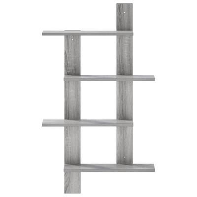 vidaXL - Wandplank - Grijs - Sonoma - 61 - x - 13,5 - x - 105 - cm - Bewerkt - hout