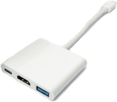 USB C Hub - Adapter Dock - 4K Video Output - SuperSpeed 5 Gbit/s - 10 cm Kabel - Wit