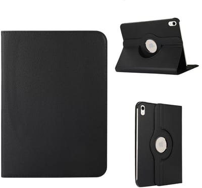 Casemania Hoes Geschikt voor Apple iPad 2025 (A16) & 2022 10e Gen - Zwart - Draaibare Tablet Book Cover