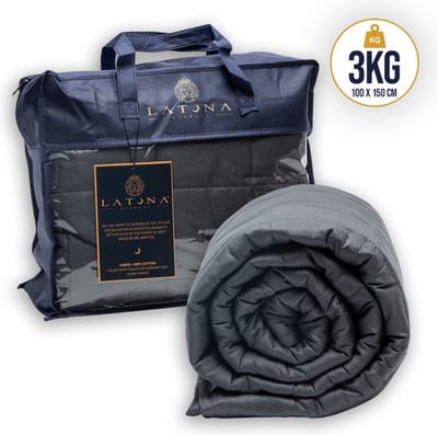 Latona Blanket® Verzwaringsdeken kind 100 x 150cm - 3kg - Antraciet - Polyester - Weighted blanket