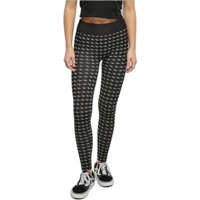 Urban Classics - Seamless Heritage Legging - S/M - Zwart/Wit