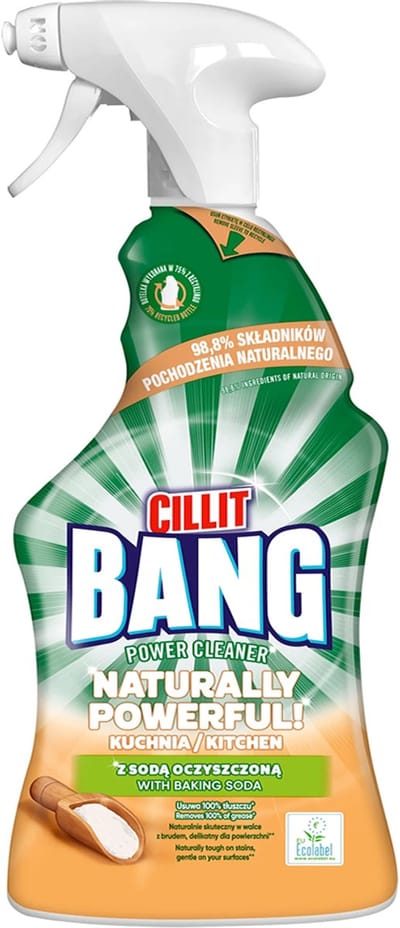 Cillit Bang - Naturally Powerful Keukenspray met Zuiveringszout & Eucalyptus – 750 ml