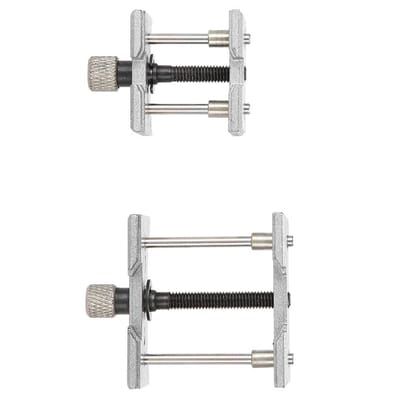 Dailygoods - Horloge Beweging Houder - Horloge Reparatie Tool - Duurzaam en Stevig - Zilver - 2 Zitplaatsen - Geschikt voor Horlogemakers - Ondersteun...