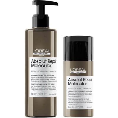 L'Oréal Professionnel Serie Expert Absolut Repair Molecular Rinse-off Serum and Mask Duo for Damaged Hair