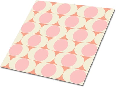 Tulup PVC Tegels - Retro Patroon Vinyl Tegels - 30 cm x 30 cm - Roze Zelfklevende Vinyl Tegels - Verpakking van 9 stuks - Wand PVC Tegels - Kinderen Plaktegels - Vinyl Wandtegels - Plaktegels keuken en Badkamer