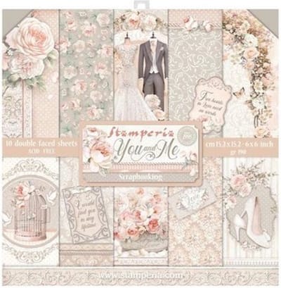 Stamperia - You and Me 6x6 Inch Paper Pack (SBBXS17)