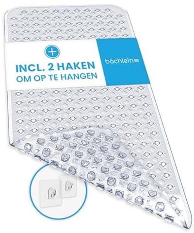 Badkuipmat Antislip - Douchemat Veiligheid - Veilig Douchen - Schimmelbestendig Materiaal - 88 x 40 cm - Transparant Blauw