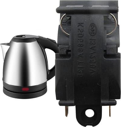 Waterkoker Knop - Thermostaat Component - Veilig Koken - Automatische Uitschakeling - 13 Ampère - Zwart