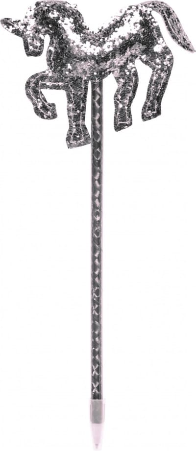Lg-imports Balpen Glitter Eenhoornhoofd Zilver