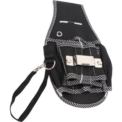 Ceinture porte-outils de menuiserie Tissu Oxford Électricien Sac à outils à suspendre à la taille Quincaillerie Sac de taille Petit Noir black