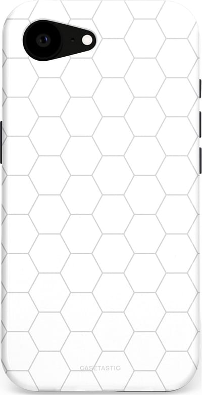 Casetastic Hoesje Geschikt voor Apple iPhone 16e Magsafe - Stijlvolle Beschermende Duo-layer Case - Zilverraat