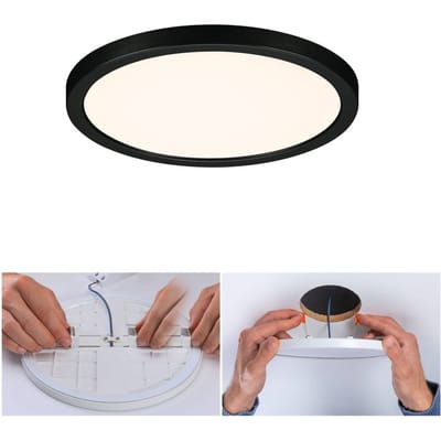 VariFit LED-inbouwpaneel Areo IP44 rond 175 mm 13W 1300lm 3000K Zwart
