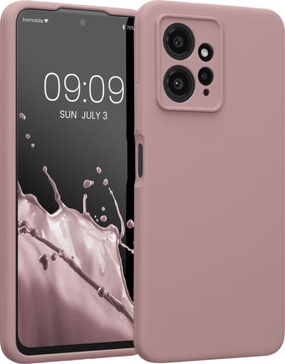kwmobile telefoonhoesje geschikt voor Xiaomi Redmi Note 12 (4G) - TPU backcover met siliconen coating - Smartphone case in licht oudroze