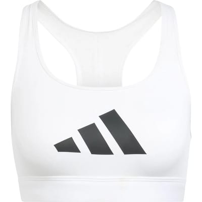 Adidas Powerreact Big Logo Graphic Sportbeha Wit L Vrouw