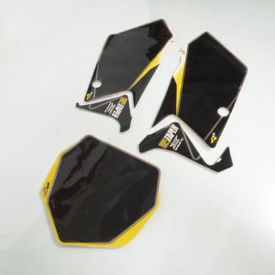 Kit déco noir jaune blanc Autocollant stickers Ace pour Moto Suzuki 450 RMZ Neuf