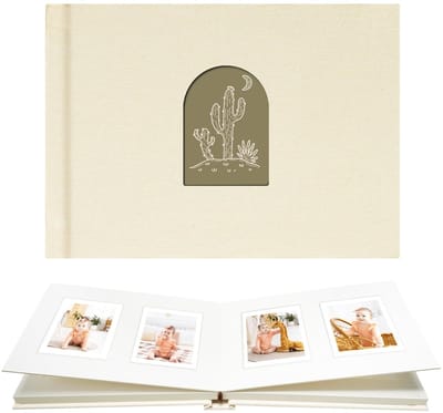 OmGoods - Dailygoody - Mini Foto Album - Instant Camera Album - Geschikt voor Fuji Instax Mini - Beige - Met Schrijfruimte - Voor Fotoliefhebbers
