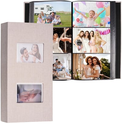 Dailygoods- Insteekalbum 10x15 cm - Linnen Omslag - 300 Foto's - Waterdicht - Stofdicht - Hoogwaardige Bescherming - Fotoboek