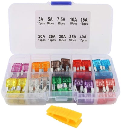 Virtubuy - Mini Blade Fuse Set - Vervangende Fuses - 130 Stuks - Multicolor - Veiligheid en Betrouwbaarheid - Geschikt voor Auto's - Fuse Puller Inb...