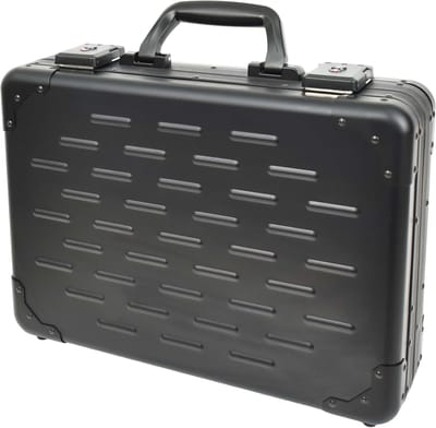 Aluminium Attache Case - Zakelijke Koffer - Documenten Vervoeren - Dubbel TSA Slot - 38x10.5x28 cm - Zwart