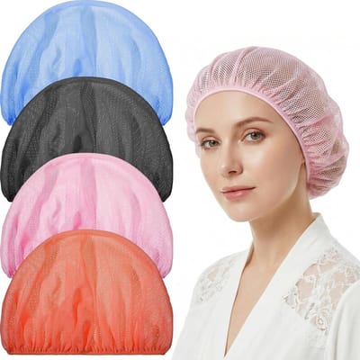 4 Stuks Mesh Haarnetten voor Slaap, Kapsels en Haarverzorging - Kleurige Elastische Drogen Bonnets voor Vrouwen