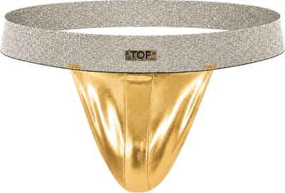 TOF Paris Magic Stringless Thong Gold - MAAT XL - Heren Ondergoed - String voor Man - Mannen Thong