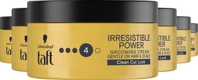 Taft - Irresistible Grooming Cream - Haarstyling - Haarcrème - Glazende Finish - Zacht en Flexibel - Voordeelverpakking - 6x 100ml