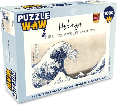 Puzzel De grote golf van Kanagawa - Hokusai - Japanse kunst - Legpuzzel - Puzzel 1000 stukjes volwassenen