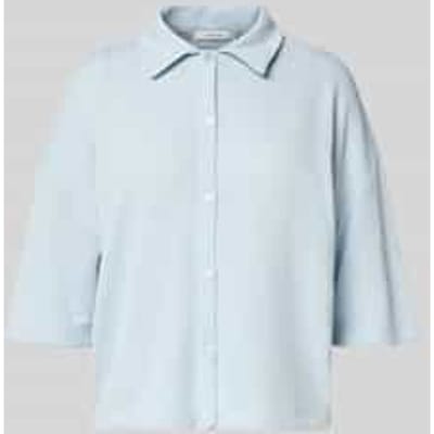 Gebreid shirt van viscosemix met polokraag model 'Sitrica'