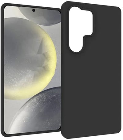 Flexibele achterkant Silicone hoesje Zwart Geschikt voor: Samsung Galaxy S25 Ultra