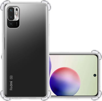 Hoesje - Geschikt voor Xiaomi Redmi Note 10 5G - Sterk & Shockproof - Siliconen Case - Back Cover - Telefoon Hoes Shock Proof - Transparant
