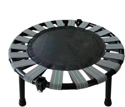 Minibounce Trampoline - Opvouwbaar Springbed - Indoor Fitness - Stille Werking - 45x16 cm - Grijs