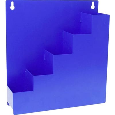 Quadrios 24CA455 Kabelbinder-opbergbox-wandhouder blauw 5 vakken (l x b x h) 30 x 8 x 32 cm