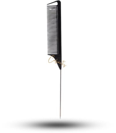 Cabantis® Puntkam met Haak – Styling Tool voor Haar – Professionele Kapper Kam – Haarverdeler & Toupeer Kam – Antistatisch – Geschikt voor Alle Haartypes - Zwart