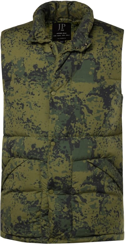 JP 1880 - Heren - Doorgestikte bodywarmer outdoor camouflage - Cactus - Maat 3XL