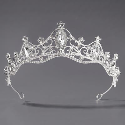 Kroon voor dames-Prinsessenkroon-Diadeem-Kroon-Strass-Elegant en Duurzaam - Geschikt voor Verschillende Gelegenheden-Haarsieraad-Stijl 57