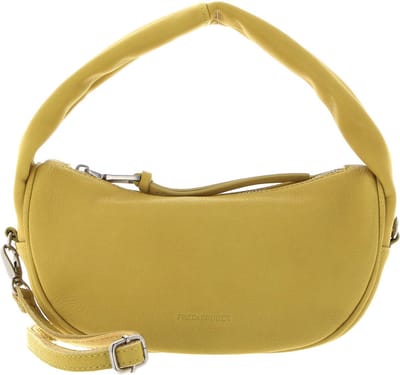 FREDsBRUDER Leren Schoudertas Bobonia Midi Hobo Bag Capri Yellow Geel