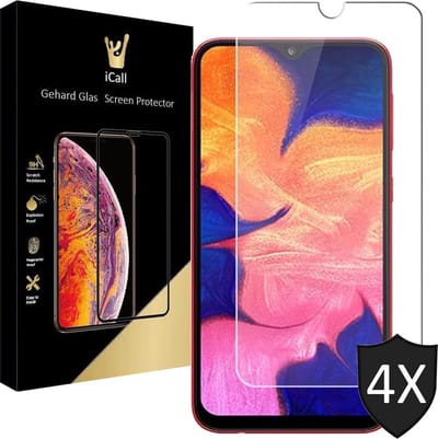 Screenprotector geschikt voor Samsung A10 - 4x Glas Screen Protector