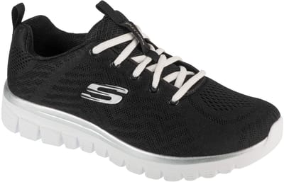 Skechers Sport GRACEFUL GET CONNECTED WIDE FIT Sneakers Damesschoenen Zwart