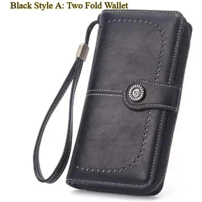Dames Portemonnee Anti-diefstal Lederen Portemonnees voor Vrouw Lange Rits Grote Dames Clutch Tas Vrouwelijke Portemonnee Kaarthouder black