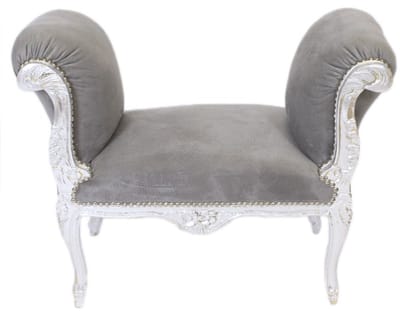 Hocker Cleopatra Zilver Grijs