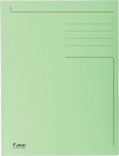 Exacompta 50x FOREVER® bedrukte map met 3 kleppen - 280gm2 - 24x32 cm voor A4 - Grasgroen - 448013E