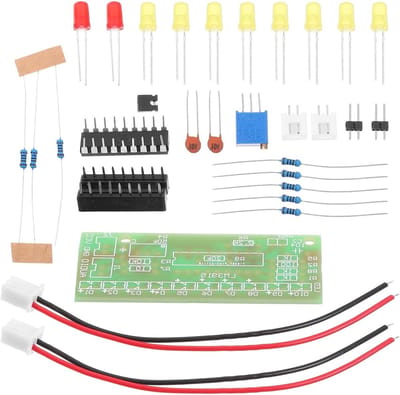 DIY Audio Level Indicator Kit - LED Licht Indicator voor Solderen, Elektronische Componenten en Educatieve Training in Solderen en Technische Vaardigheden