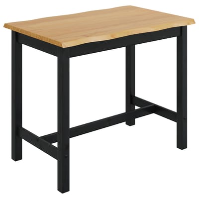 vidaXL - Hoge - Bartafel - EKAI - Zwart - 112 - x - 70 - x - 91 - cm - Massief - grenenhout
