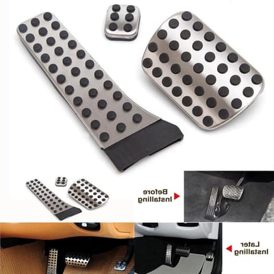 Auto Pedaal Covers - Voetpedaal Set - Auto Interieur Upgraden - Roestvrij Staal - 1 Set - Chroom