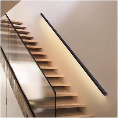 Verlichte Trapleuning - Veiligheidshouder - Veilig Trap Lopen - Geïntegreerd LED Kanaal - Aluminium - Zilver